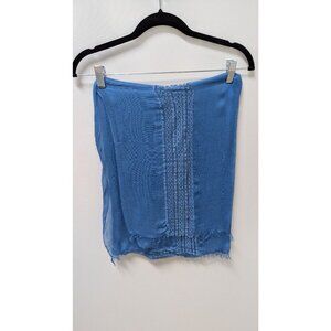 Dark Blue Lace Panel Scarf